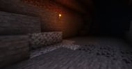 Shown: A natural vein of Diorite, found very close to the entrance of a cave (Image via Minecraft)